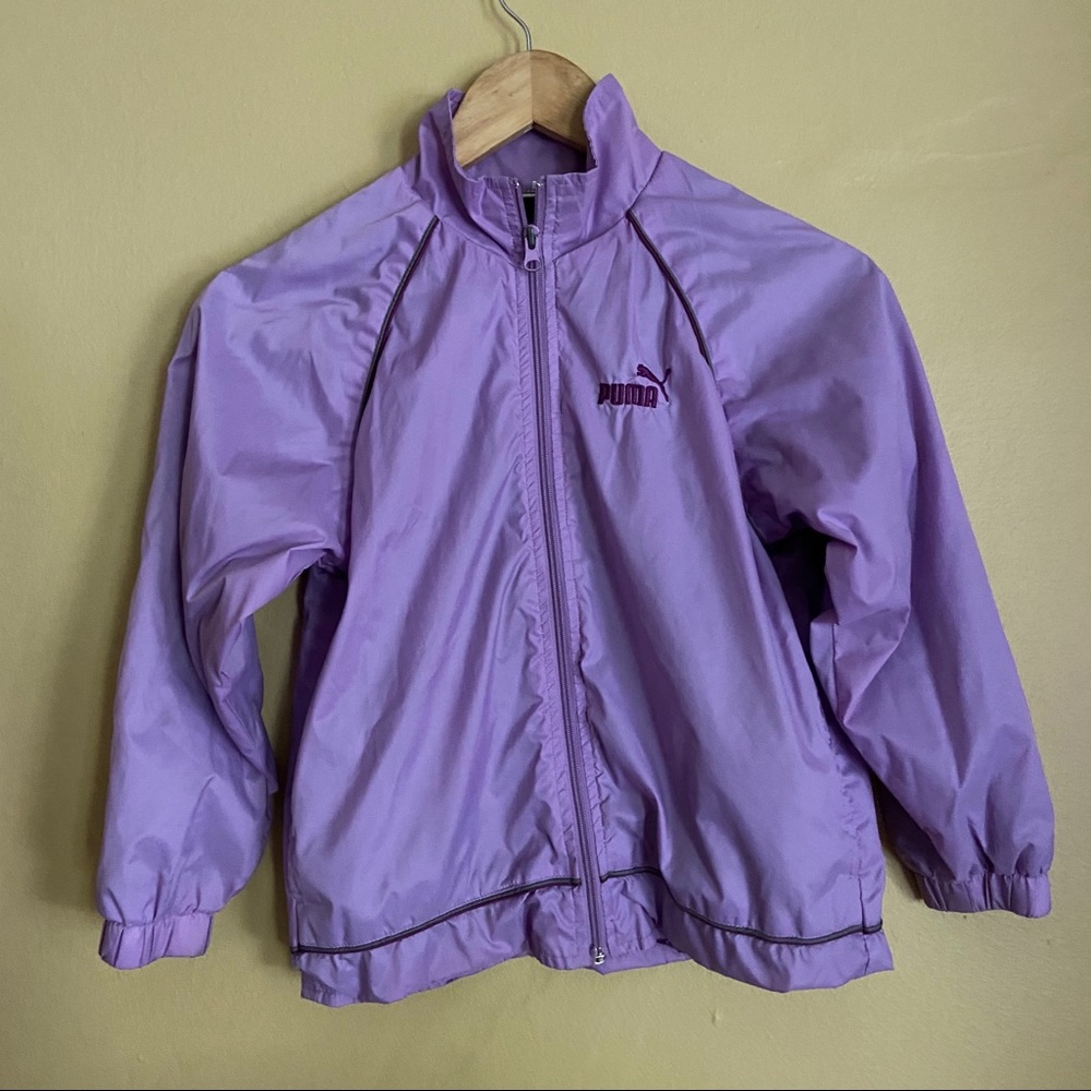 Purple PUMA girls windbreaker